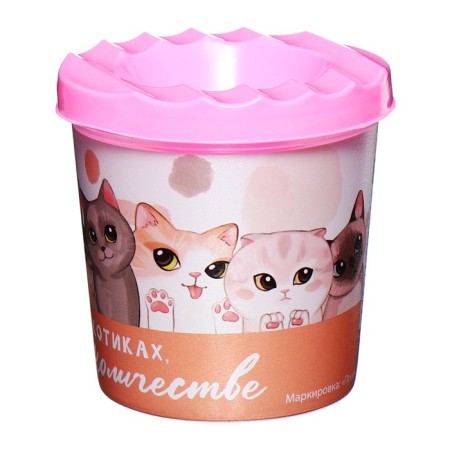 Smaching Substacle Single 210ml Calligrata "kittens", with a pattern, mix-2
