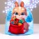 New Year's Plush Children's backpack "Hare with gifts", 24 × 24 cm, for the New Year