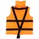 Baby insurance vest with Yugana headrest, orange