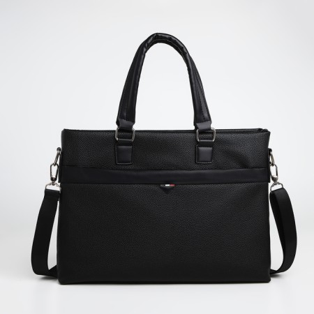 Male Business Bag, Textura, 2 external pockets, black color-2