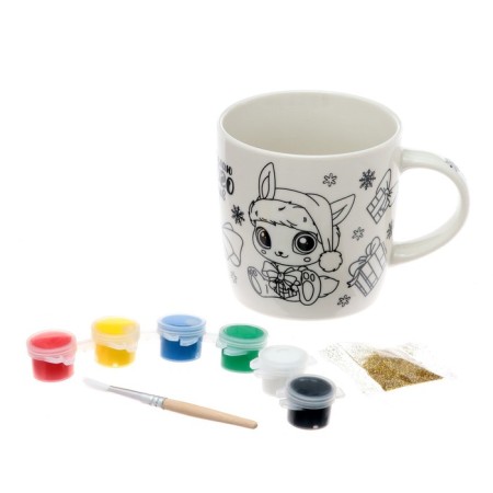 New Year's set for creativity. Mug for coloring "New Year! Many gifts ", 300 ml-2