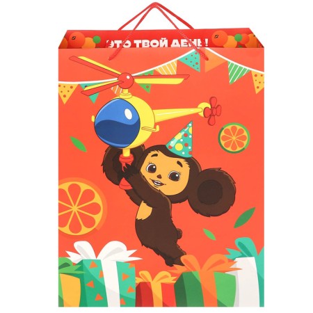 Gift package, 31x40x11.5 cm, packaging, Cheburashka-3