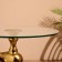 Coffee table 50x50x46 cm, aluminum, glass