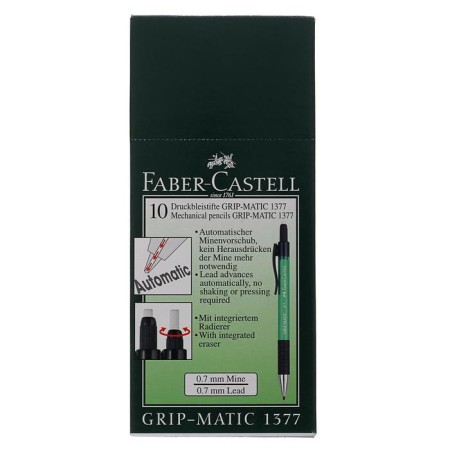 Mechanical pencil 0.7 mm Faber-Castell Grip Matic 1377 with an eraser, green-5