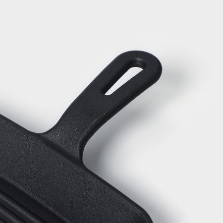 The cast -iron pan “Square. Grill ", 19 × 3 cm, on a wooden stand-4