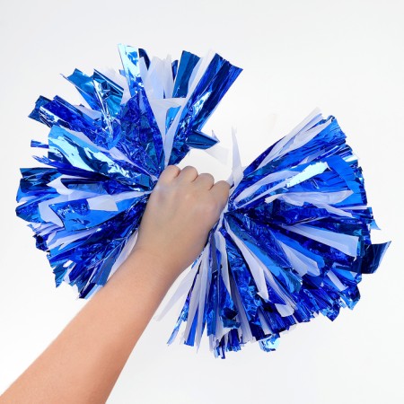 Pompom 1pc, blue color+white-1