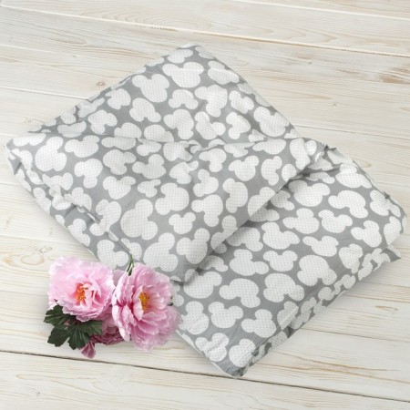 Milewood with a zipper, size 112 × 147 cm, gray mouse, calico