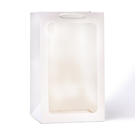 Gift package with a window, white, 50 x 30 x 25 cm-1
