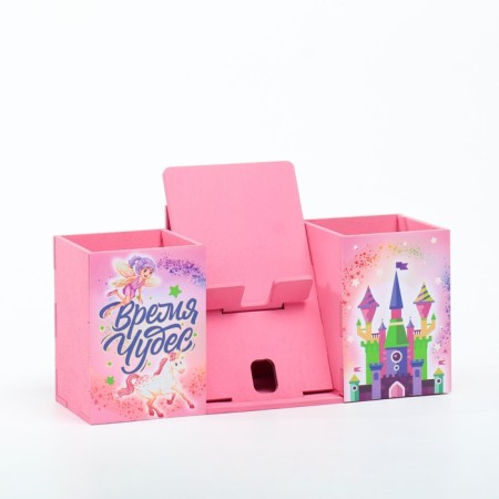 Organizer for the office with a stand for the phone "Miracles Time" 23x7x14 cm-2
