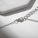 Pendant “Give Happiness” Zircon, Infinity, white in silver, 45 cm