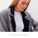 Women's jacket with contrasting collar Minaku: Casual Collection Color gray, river 52