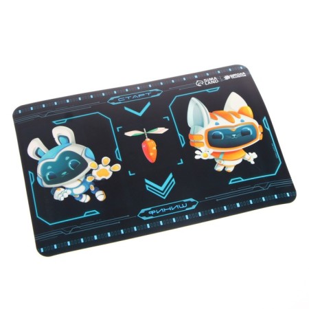 Coiling rug with non -slip coating "Robots" 21x14.8 cm-2