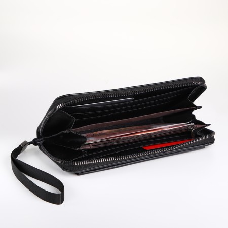 Male purse-clate on a zipper, black color-4