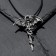 Unisex "Legends" Dragon with a sword, color black silver on a black lace, 60 cm