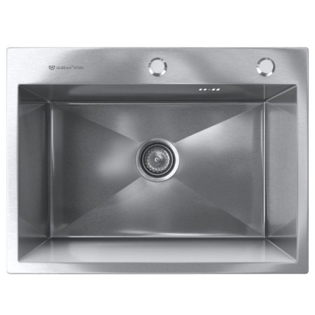 The kitchen washing Ulgran Steel, 500x450 mm, brushed steel-2