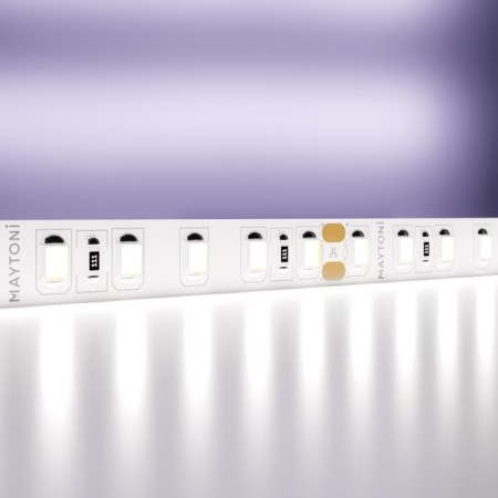 LED tape Maytoni, 24V, IP20, 2835, 14.4W/m, 6000K, 5 m, monochrome glow