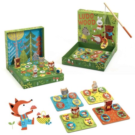 Board game Djeco Lyudo "Forest", 4 in 1