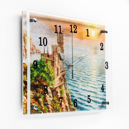 Carty clock is wall-mounted, interior "Lastochkino Nest", silent, 30 x 40 cm-1
