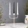 Small candlestick for 3 candles "Shandal", 26.2x20.5 cm, white