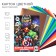 Cardboard Color, A4, 15 sheets, 15 colors, coated, one -sided, in a folder, 220 g/m², Avengers