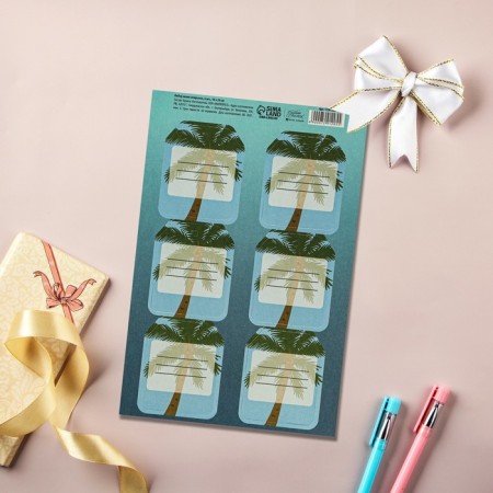 A set of 6 nameplate for gifts "Summer Memories", 16 × 24 cm-1