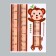 Sticker plastic interior color rosteomer "Monkey" 45x60 cm