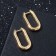 Earrings Metal "Geometry" volumetric oval, color gold