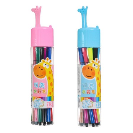 Flomasters 12 Giraffe colors, in a plastic tube, a ventilated cap, mix