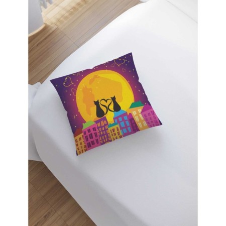Pillowess decorative "Romantic cats", on a zipper, size 45x45 cm-1