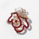 New Year! New Year's Brooch "Mittens" contour, colored in gold