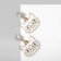 Emall earrings "cats" cartoon, black and white color in gold