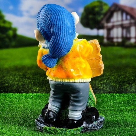 Garden figure "Dwarf with a sign" 28x24x45cm-3