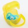A container for storing and sterilizing children's nipples and dummy, yellow color