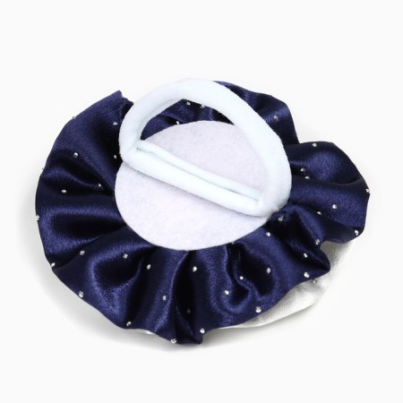 Outlet. Bant for hair on an elastic band, white with blue, 11 cm, Minnie Mouse-3