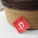 Basket for storage laid handmade Dalyan "Garden", with handles, 32 × 24 × 17 cm, brown color