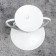 Glamur candlestick Metal per 1 candle, 9x10.2 cm, white