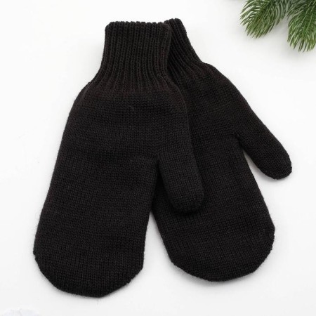 Female mittens, black color, size 18-1