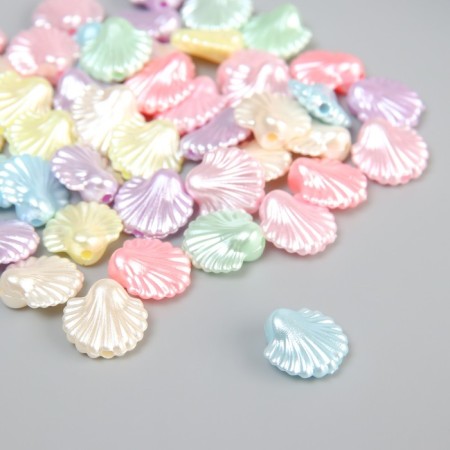Beads for creativity plastic "shell" color mother -in -law set of 20 g 1.4x1.4x0.7 cm-1