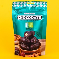 Dates with almonds in dark chocolate without adding sugar 
