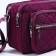 Cross-Bodi Bag with zipper, external pocket, purple color