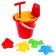 Sanding set of 8 items: bucket, strainer, scoop, rake, molds 4 pieces