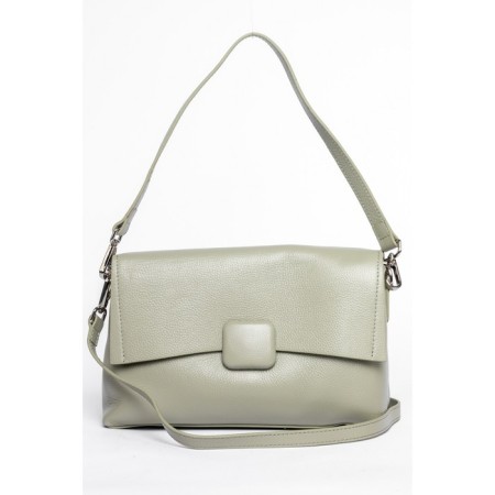 Female bag, genuine leather, ludor olive, 28x9x16 cm