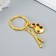 Metal keychain "for the artist - brushes and palette" gold, silver 7.7 cm
