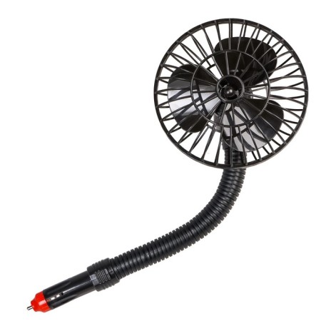 Fan 12.5 cm on a flexible rod in a cigarette lighter plastic 12V Airline ACF-12-02-2