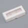 Packaging with a shell for 3 sweets, with a window, white 13x5x3.3 cm