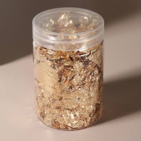 Pital for decor, 3 grams, in a plastic can, golden color-5