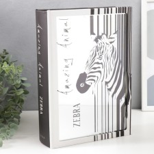 Safe-book wood to leatherette, mirror 