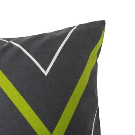 Pillowcase "Ethel" Green-gray zigzags 70*70, 100% cotton, stump, 125 g/m2-1