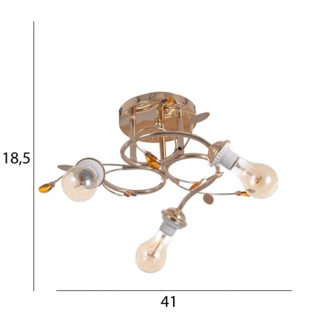 Boni chandelier BP 3x40W E27 Gold Model: 2638718-8
