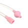 Nasal aspirator with a diverted pipe "Owl", pink color